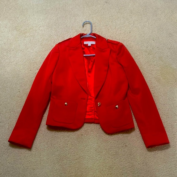 New York & Company Jackets & Blazers - New York and Co Red Blazer with gold buttons
